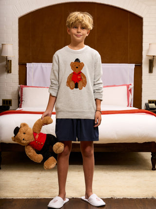 Kids' Bo Bear Cotton Crewneck