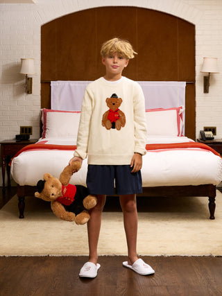 Kids' Bo Bear Cotton Crewneck
